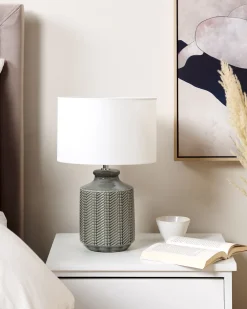 Shop Beliani Poytavalaisin Keraaminen Harmaa Esperance