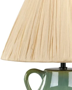 Valaisimet<Beliani Poytavalaisin Keraaminen Vihrea/Valkoinen Limones