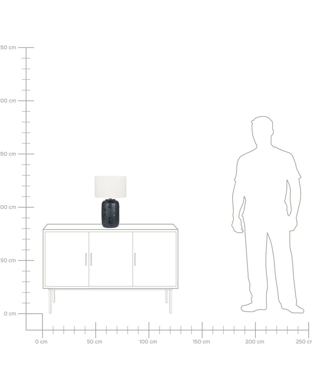 Valaisimet<Beliani Poytavalaisin Keraaminen Tummansininen Mussel