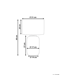 Valaisimet<Beliani Poytavalaisin Keraaminen Tummansininen Mussel