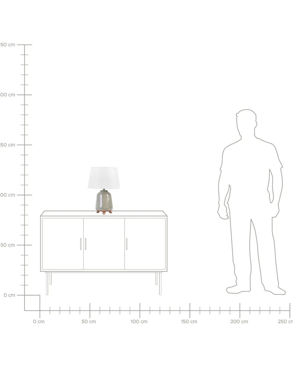 Valaisimet<Beliani Poytavalaisin Keraaminen Harmaa Fajardo