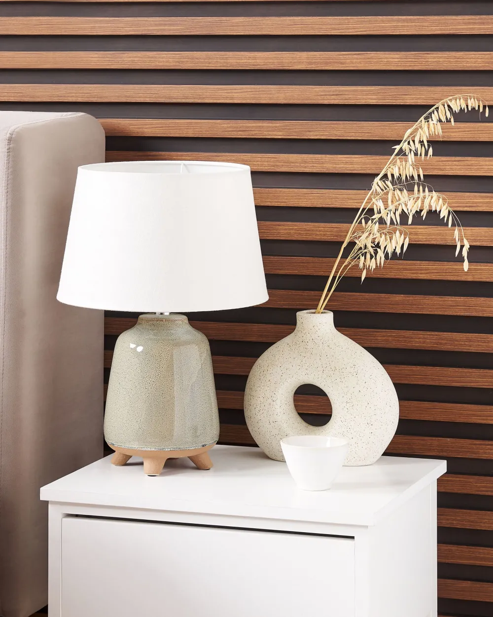 Valaisimet<Beliani Poytavalaisin Keraaminen Harmaa Fajardo