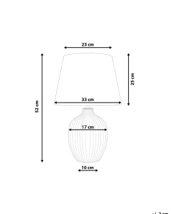 Valaisimet<Beliani Poytavalaisin Keraaminen Valkoinen Fergus