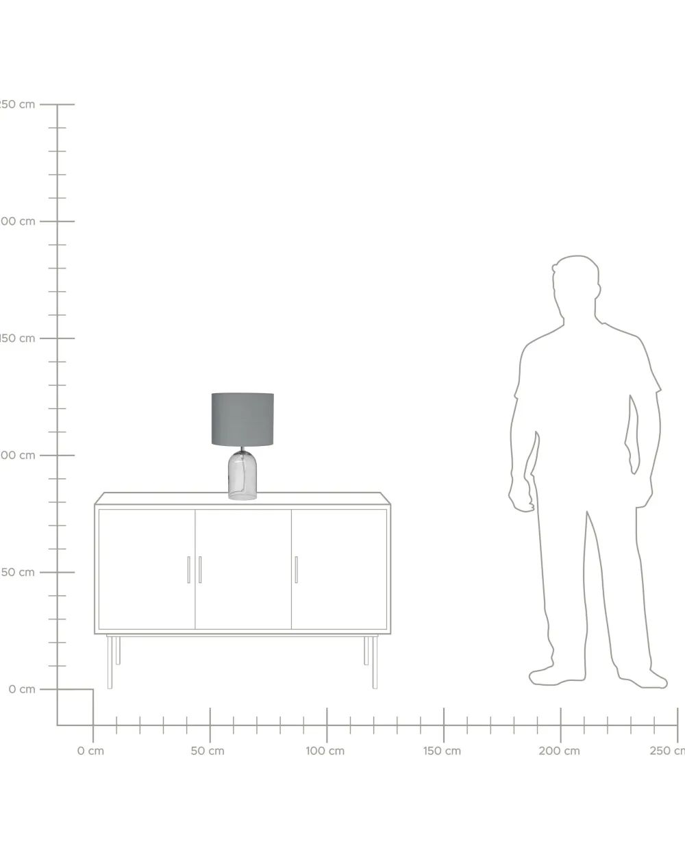 Online Beliani Poytavalaisin Lasi Kirkas/Harmaa Devoll
