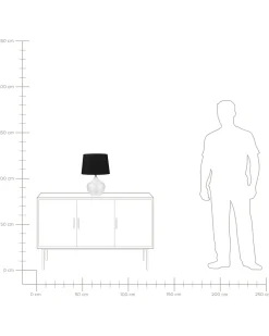 New Beliani Poytavalaisin Lasi Kirkas/Musta Osum
