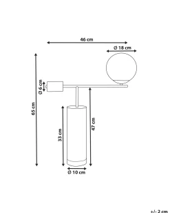 Discount Beliani Poytavalaisin Marmori Musta/Kulta Hondo
