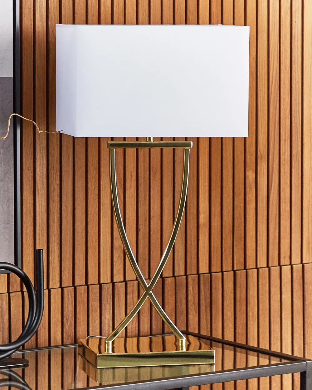 Valaisimet<Beliani Poytavalaisin Metalli Valkoinen/Kulta Yasuni