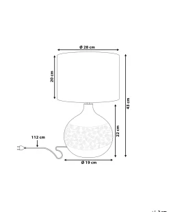 Valaisimet<Beliani Poytavalaisin Posliini Hopea Yakima