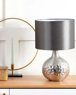 Valaisimet<Beliani Poytavalaisin Posliini Hopea Yakima