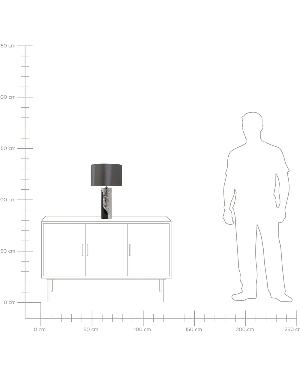 Valaisimet<Beliani Poytavalaisin Posliini Musta/Hopea Aiken