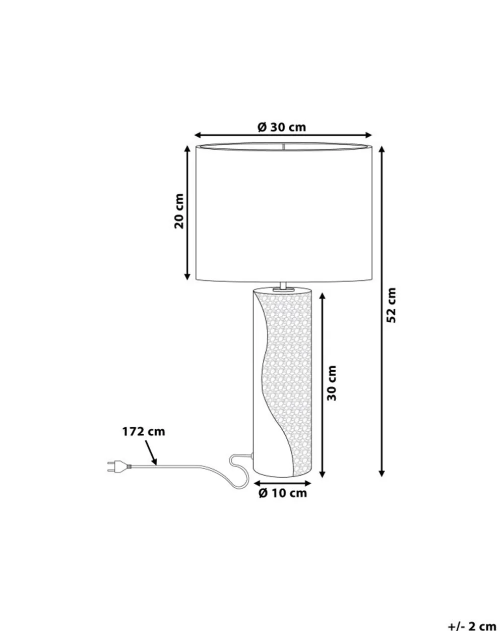 Valaisimet<Beliani Poytavalaisin Posliini Musta/Hopea Aiken