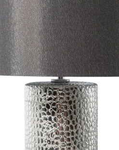 Valaisimet<Beliani Poytavalaisin Posliini Musta/Hopea Aiken