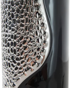 Valaisimet<Beliani Poytavalaisin Posliini Musta/Hopea Aiken