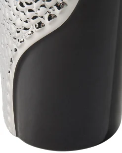 Valaisimet<Beliani Poytavalaisin Posliini Musta/Hopea Aiken