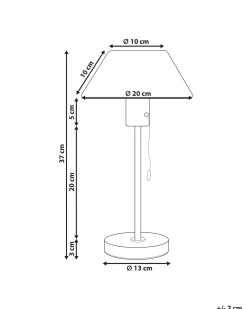 Valaisimet<Beliani Poytavalaisin Rauta Vaaleanharmaa Caparo
