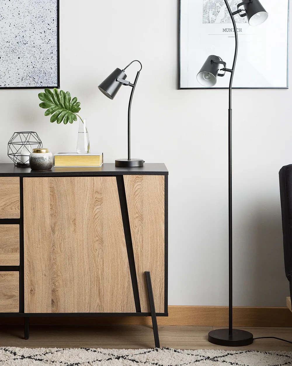 Sale Beliani Poytavalaisin Teras Musta Flint