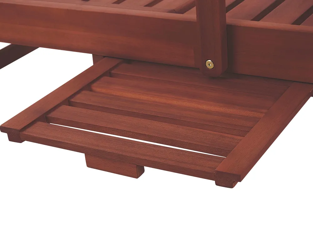 Ulkokalusteet<Beliani Puinen Aurinkotuoli Luonnonvalkoisella Pehmusteella Toscana