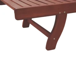 Ulkokalusteet<Beliani Puinen Aurinkotuoli Luonnonvalkoisella Pehmusteella Toscana