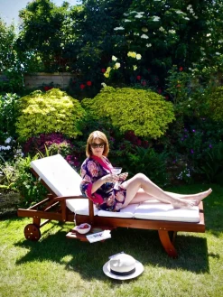 Ulkokalusteet<Beliani Puinen Aurinkotuoli Luonnonvalkoisella Pehmusteella Toscana