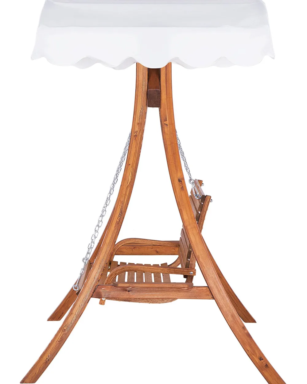 Ulkokalusteet<Beliani Puinen Pihakeinu Katoksella Beige Andria