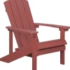 Sale Beliani Punainen Puutarhatuoli Adirondack