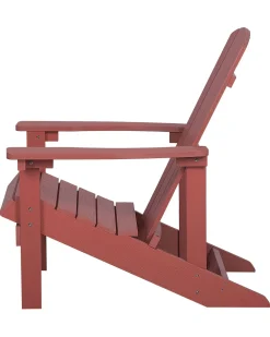 Sale Beliani Punainen Puutarhatuoli Adirondack