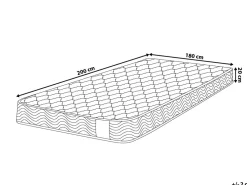 Clearance Beliani Pussijousitettu Patja Keskikova 180 X 200 Cm Bliss