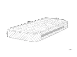 Lastenhuone<Beliani Pussijousitettu Patja Keskikova 90 X 200 Cm Glory