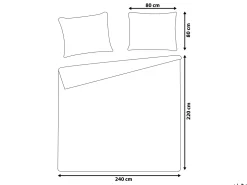 Outlet Beliani Pussilakanasetti Puuvilla Tummansininen 220 X 240 Cm Harmonridge