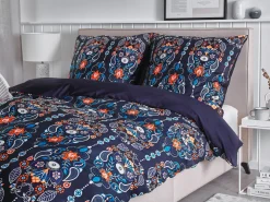 Lastenhuone<Beliani Pussilakanasetti Satiinipuuvilla Tummansininen 135 X 200 Cm Madrona