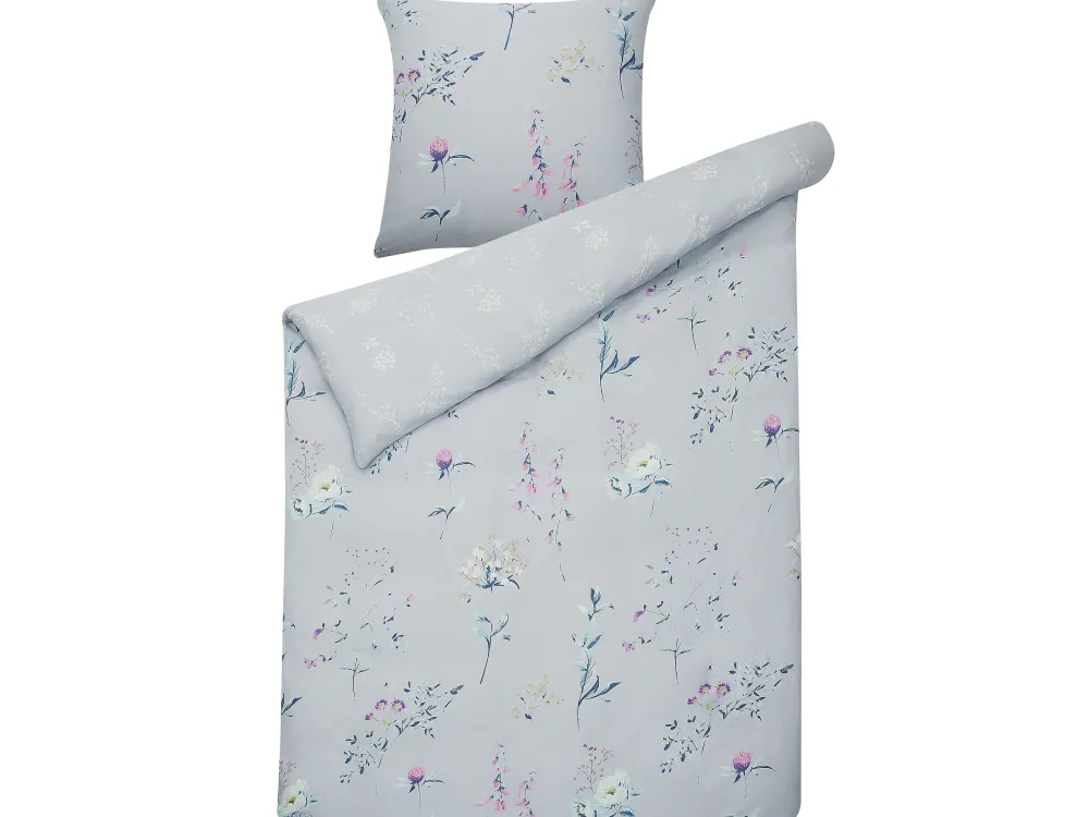 Lastenhuone<Beliani Pussilakanasetti Satiinipuuvilla Vaaleansininen 135 X 200 Evergreen