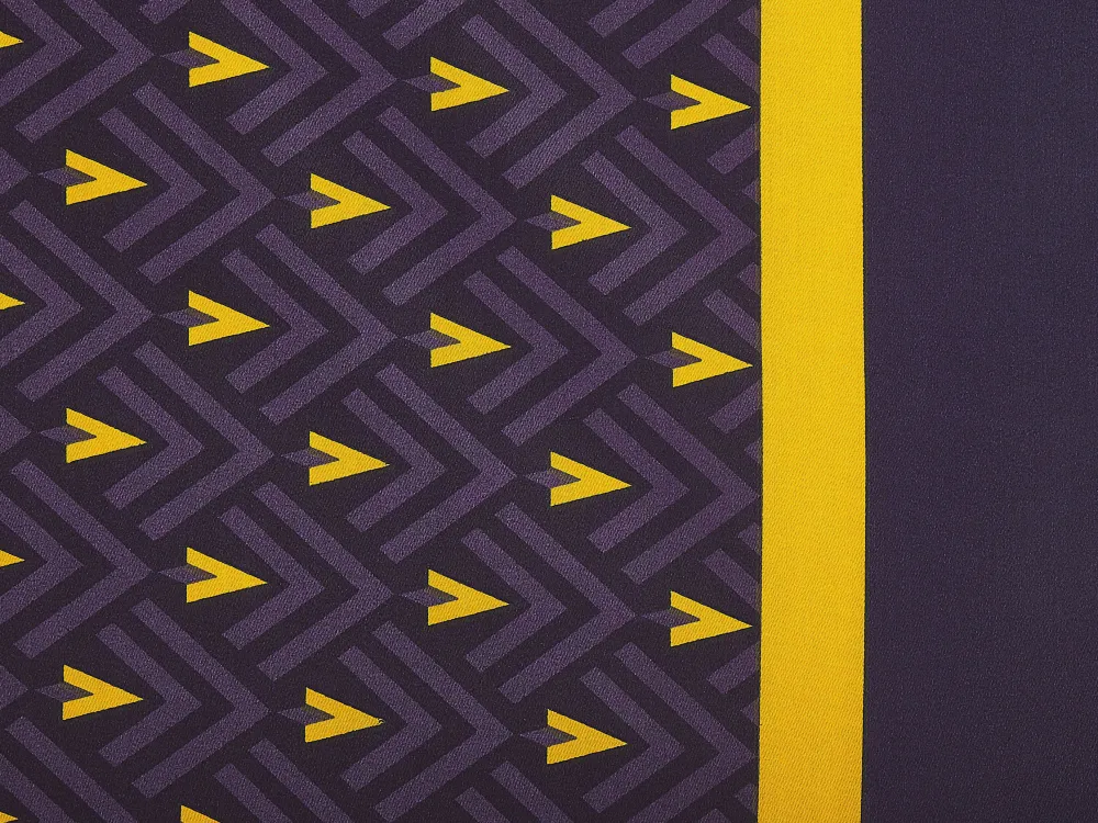 Outlet Beliani Pussilakanasetti Satiinipuuvilla Tummansininen/Keltainen 135 X 200 Cm Wallingford