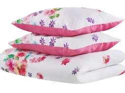 Tekstiilit<Beliani Pussilakanasetti Satiinipuuvilla Monivarinen 155 X 220 Cm Larynhill