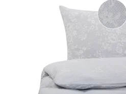 Tekstiilit<Beliani Pussilakanasetti Satiinipuuvilla Harmaa 135 X 200 Cm Morningside