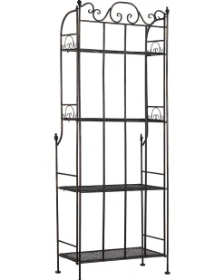 Outlet Beliani Puutarhahylly Musta Metalli Isernia