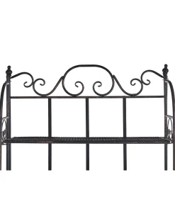 Outlet Beliani Puutarhahylly Musta Metalli Isernia