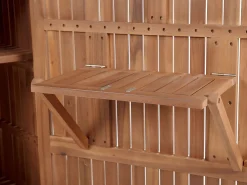 Hot Beliani Puutarhakaappi Akasiapuu Ruskea 100 X 200 Cm Savoca