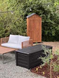 Hot Beliani Puutarhakaappi Akasiapuu Ruskea 100 X 200 Cm Savoca