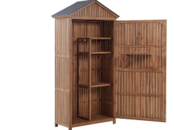 Hot Beliani Puutarhakaappi Akasiapuu Ruskea 100 X 200 Cm Savoca