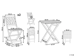 Ulkokalusteet<Beliani Puutarhakalustesetti 2 Hengelle Terni