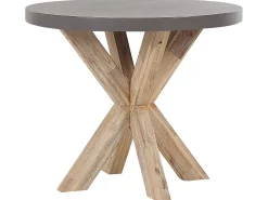 Ulkokalusteet<Beliani Puutarhakalustesetti 4 Hengelle Harmaa Betoniefektilla Pyorea Olbia/Taranto