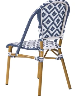 Clearance Beliani Puutarhakalustesetti 4-Istuttava Sinivalkoinen Rifreddo