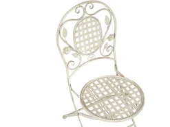 Ulkokalusteet<Beliani Puutarhakalustesetti Metallinen Luonnonvalkoinen Bivio