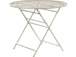 Ulkokalusteet<Beliani Puutarhakalustesetti Metallinen Luonnonvalkoinen Bivio