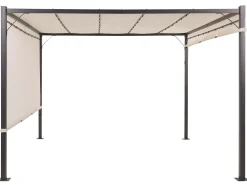 Outlet Beliani Puutarhakatos Led-Valot Beige 310 X 215 Cm Parga