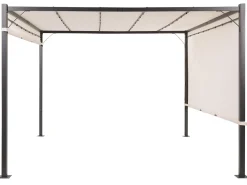 Outlet Beliani Puutarhakatos Led-Valot Beige 310 X 215 Cm Parga