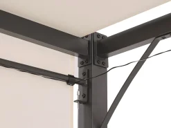 Outlet Beliani Puutarhakatos Led-Valot Beige 310 X 215 Cm Parga