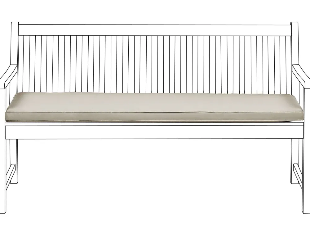 Discount Beliani Puutarhapenkin Istuintyyny Ruskeanharmaa 152 X 54 Cm Vivara