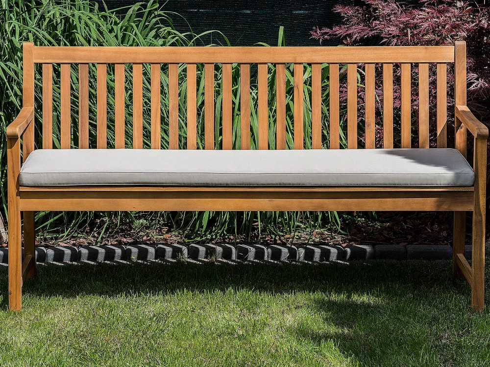 Discount Beliani Puutarhapenkin Istuintyyny Ruskeanharmaa 152 X 54 Cm Vivara