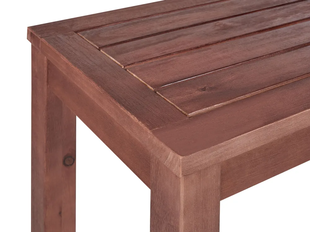 Ulkokalusteet<Beliani Puutarhapenkki 160 Cm Puinen Tummanruskea Tuscania